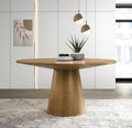 59" Round Dining Table, Mid Century Modern Round Kitchen Table for 4 6 8 People, Farmhouse Dining Table Dining Room