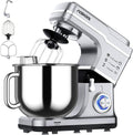 7.5QT Stand Mixer, 660W Kitchen Mixer with 10 Speeds, Silver