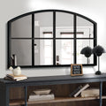 42x28 Large Black Arched Window Pane Wall Mirrors, Farmhouse Decor