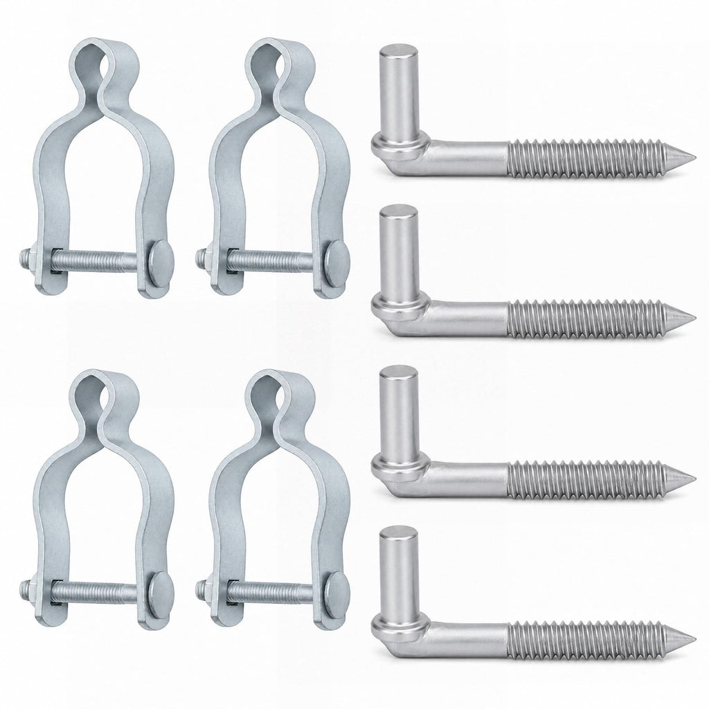 T-Post Gate Hinge Pins, Heavy Duty 1-5/8" U-Bolt Clamps