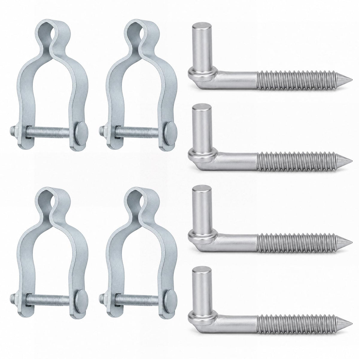 T-Post Gate Hinge Pins, Heavy Duty 1-5/8" U-Bolt Clamps