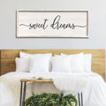 Master Bedroom Sweet Dreams Wall Decor Above Bed 40''×15'', White