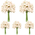 5 Bouquets Cream Ranunculus Artificial Flowers