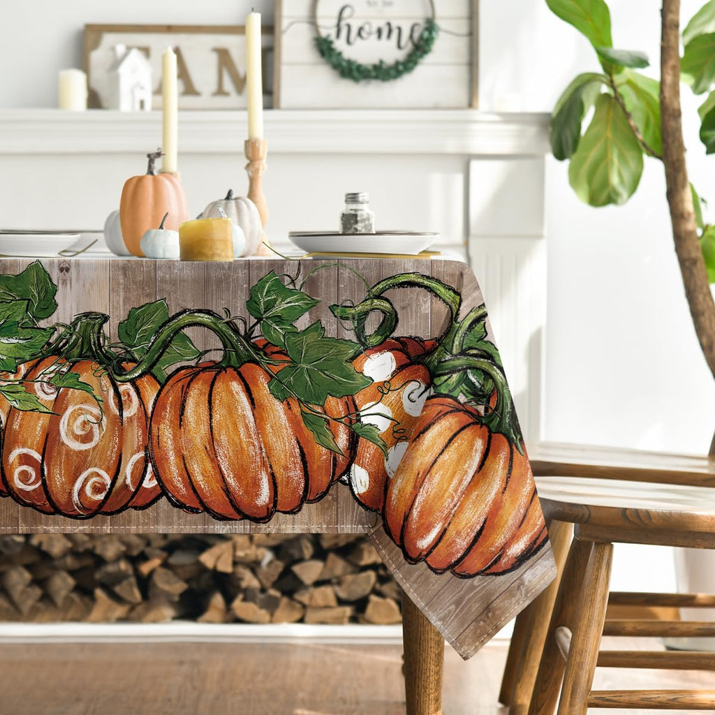 Fall Tablecloth 60 x 140 Inch Rectangular Thanksgiving