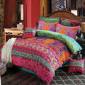 Boho King Size Comforter Set 3 Piece, Colorful, 90x104 Inch