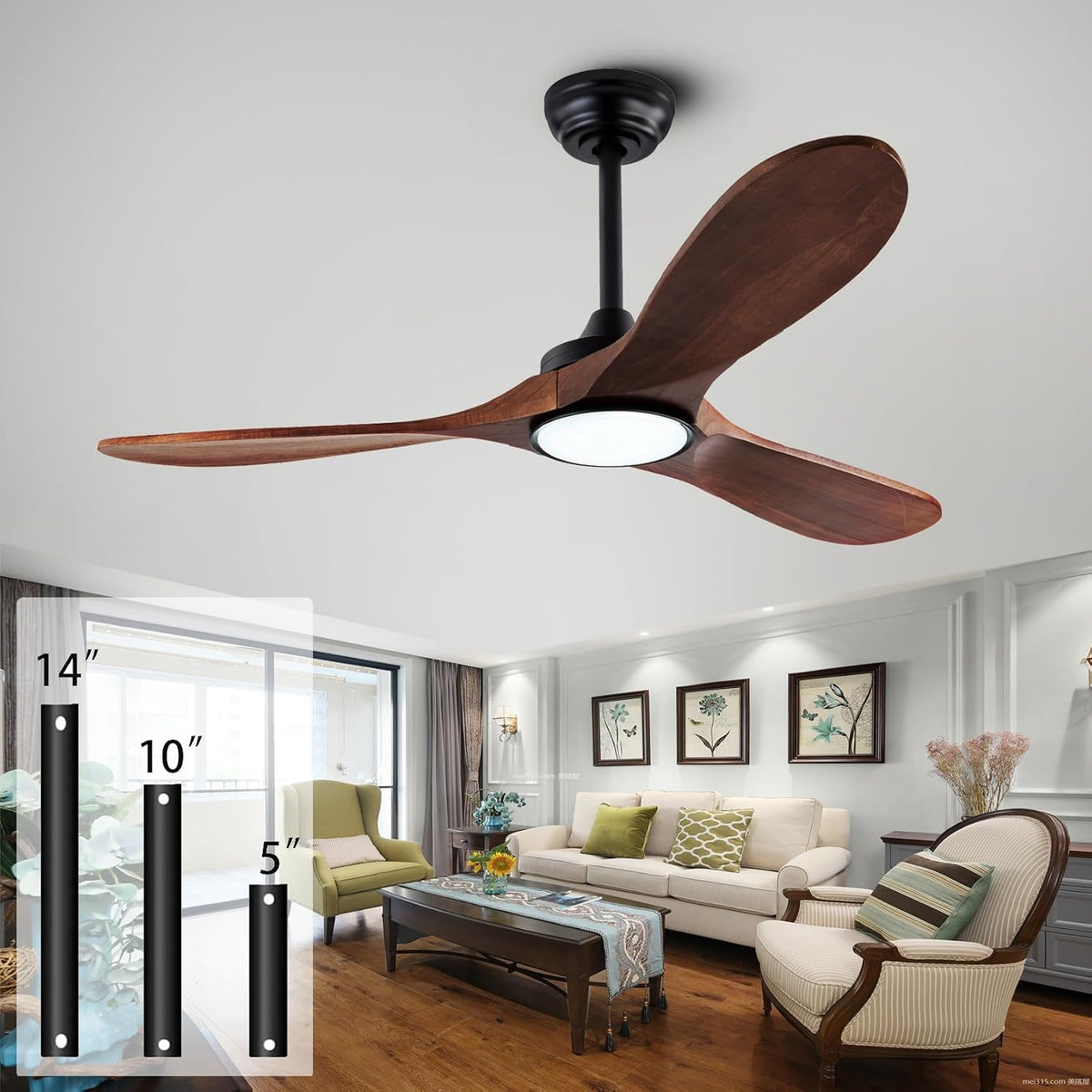 42" Ceiling Fan with Light & Remote