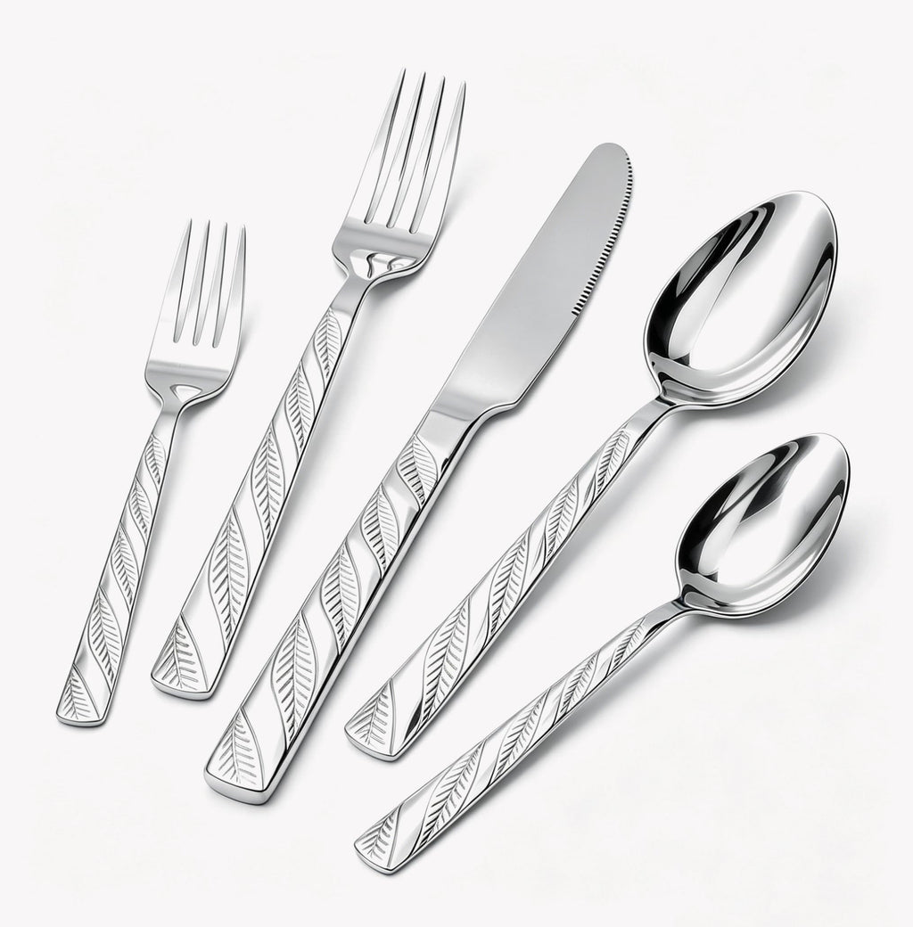 30PCS Silverware Set, Stainless Steel Flatware Set for 6