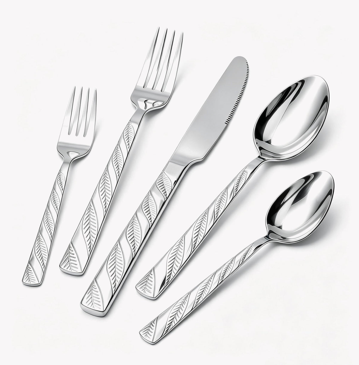 30PCS Silverware Set, Stainless Steel Flatware Set for 6