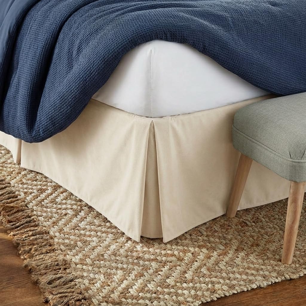 Bed Skirt - Ultra Soft Microfiber - Easy Fit with 14 Inch Tailored Drop - Hotel Quality, Shrinkage & Fade Resistant