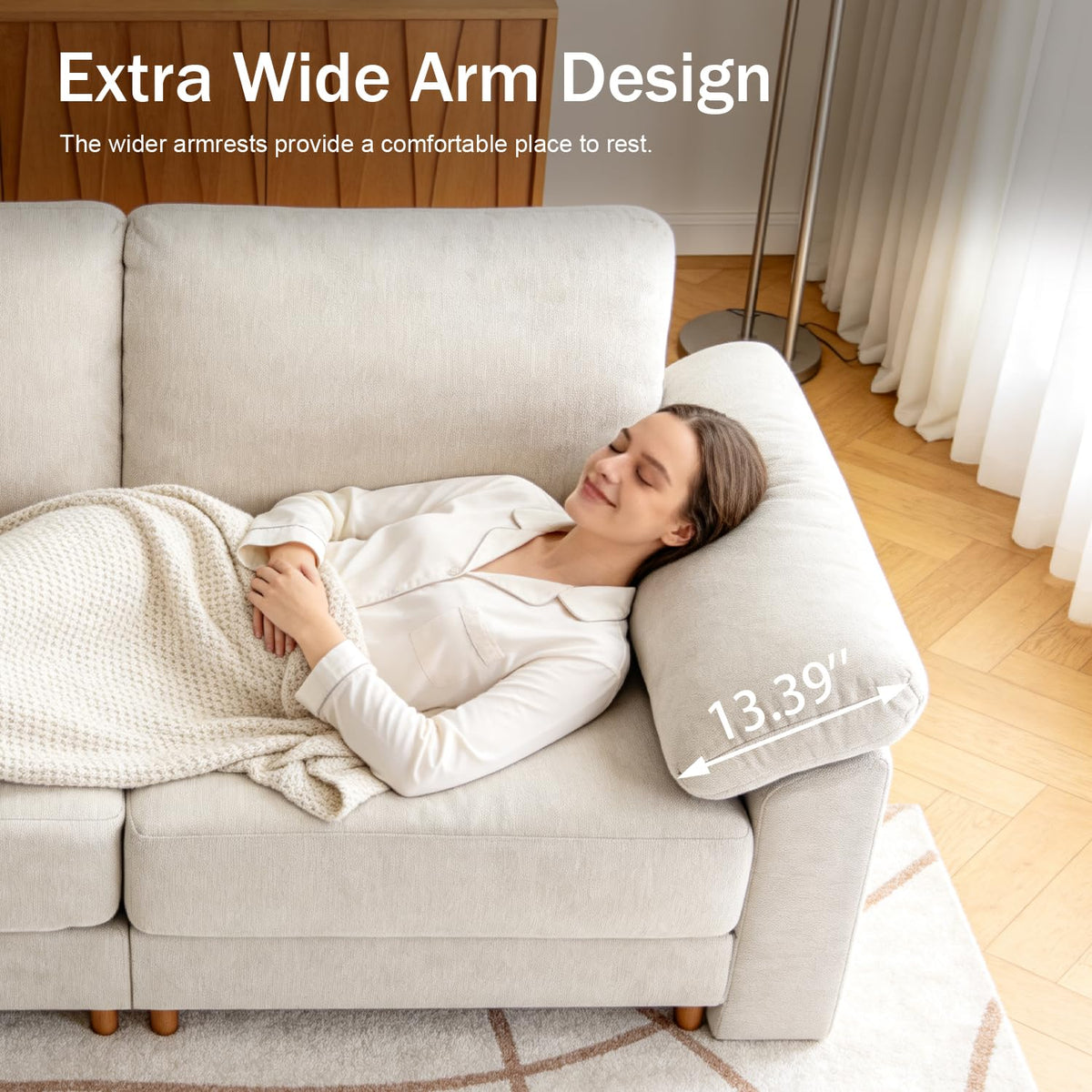 145′′ Oversized Sectional Couch, U Shaped Modular Cloud Sofa