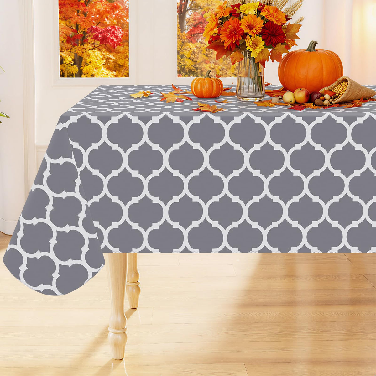 Rectangle Table Cloth, Flannel Backed Vinyl Tablecloth, 54"x108"