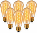 ST64 Vintage Filament Light Bulbs 40W 2700K, Pack of 6