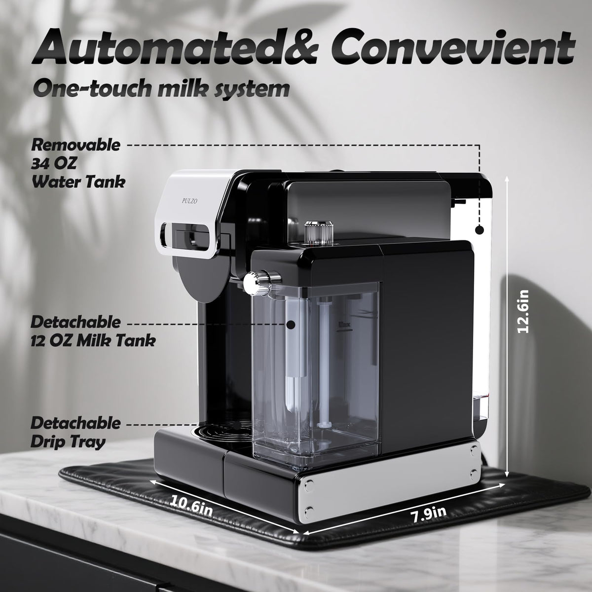 Espresso Machine with Automatic Milk Frother,capsule coffee maker