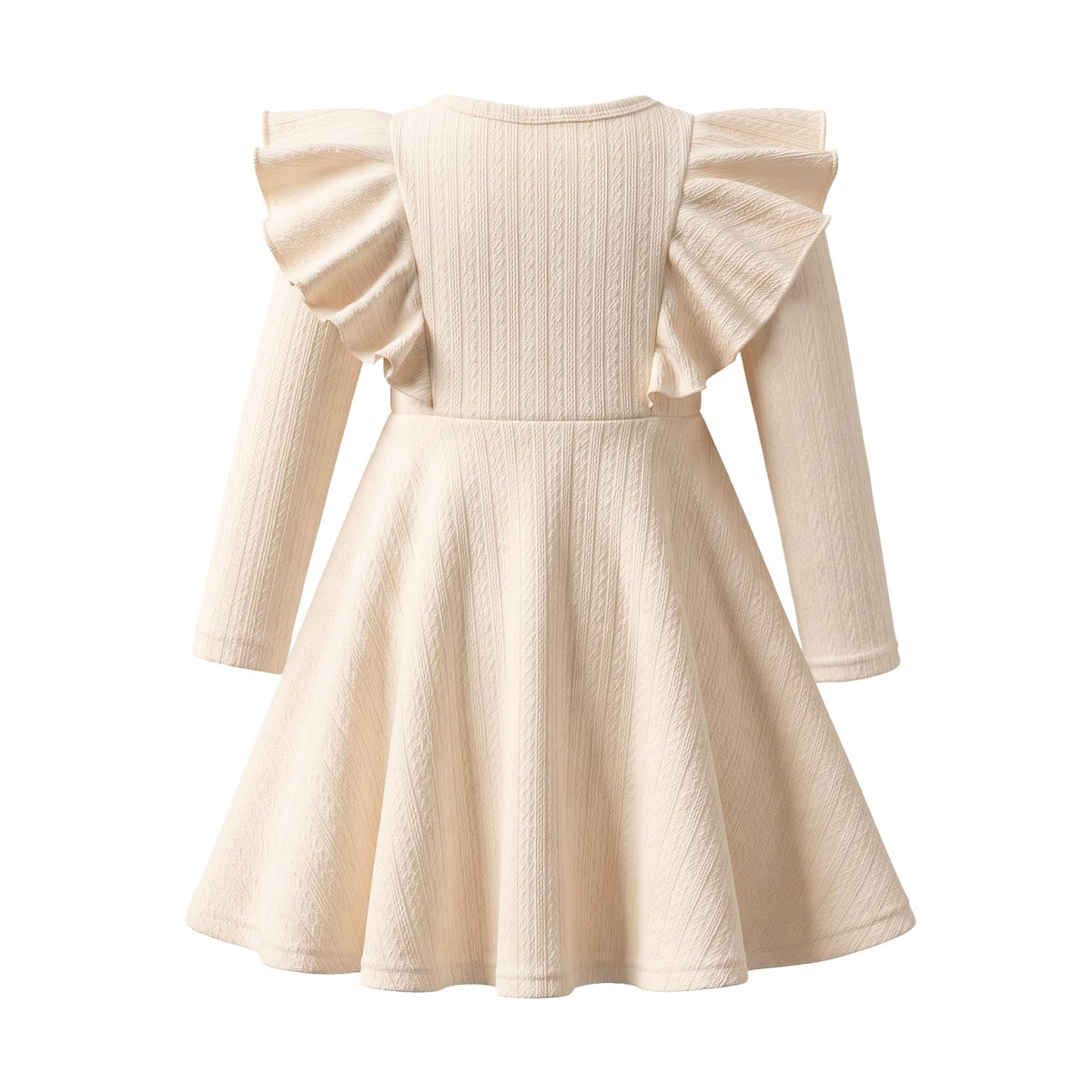 Toddler Girl Fall Dress Knit Ruffled Sweater Dresses Kids Clothes & Outfits