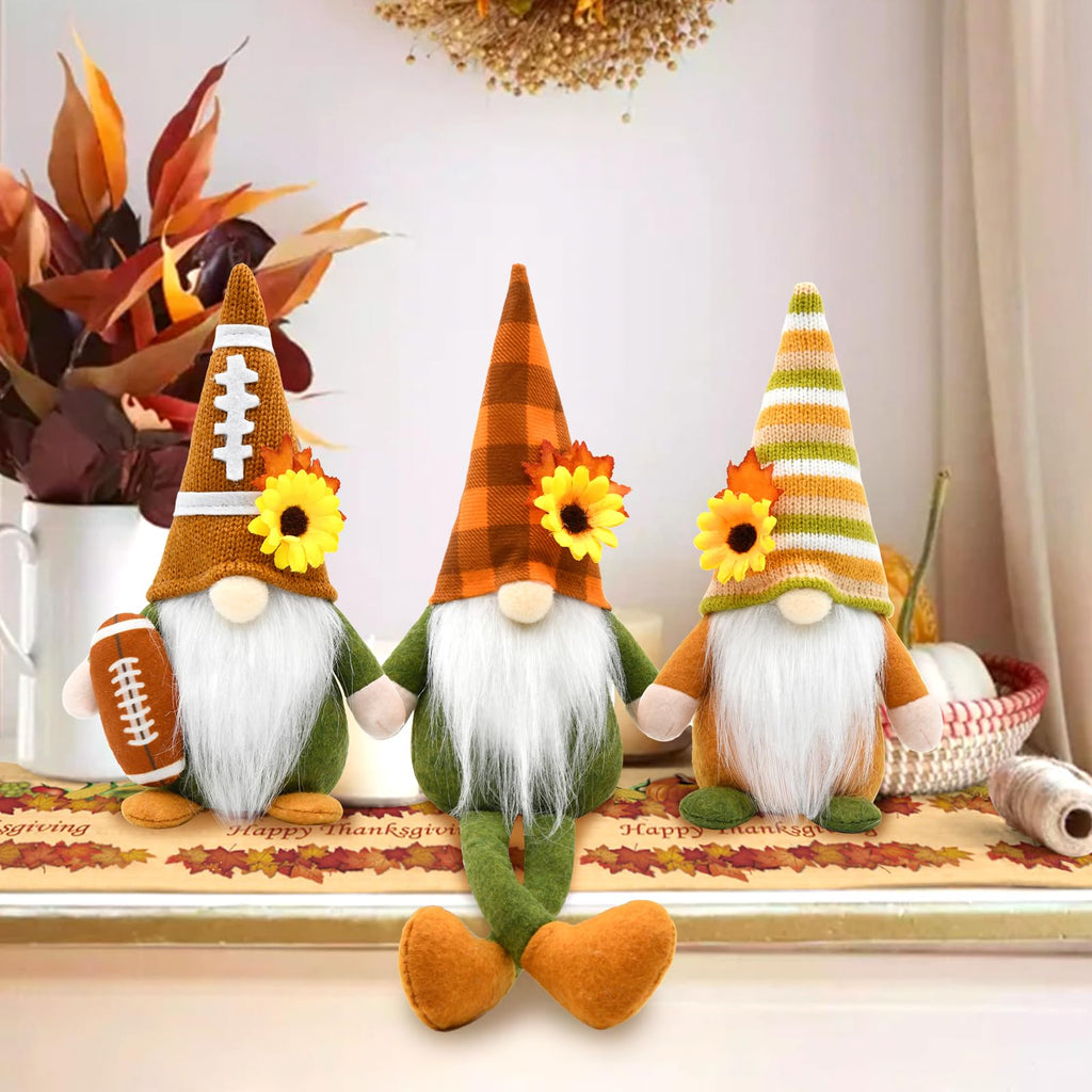 Thanksgiving Decorations 3 Pack Fall Football Decor