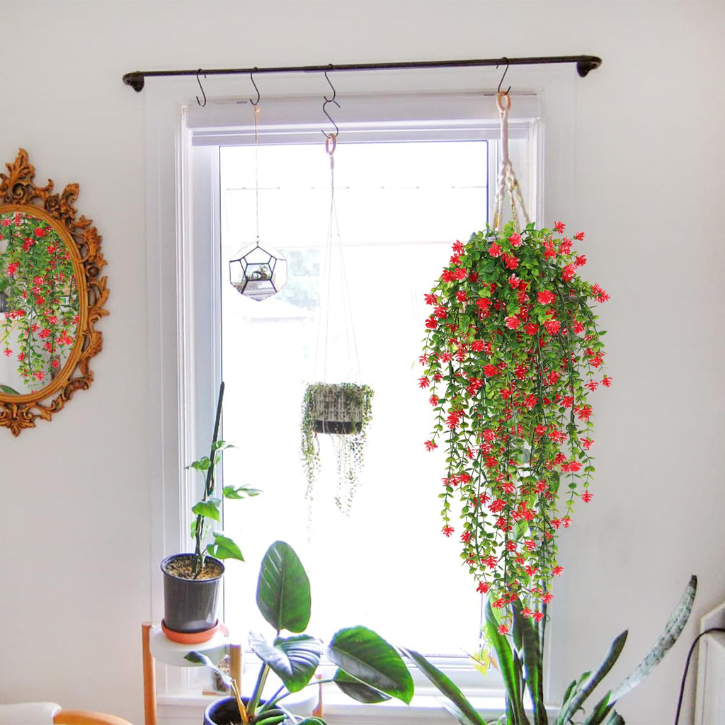 Artificial Hanging Plant 4pc Fake Hanging Plants Draping Greenery Decor