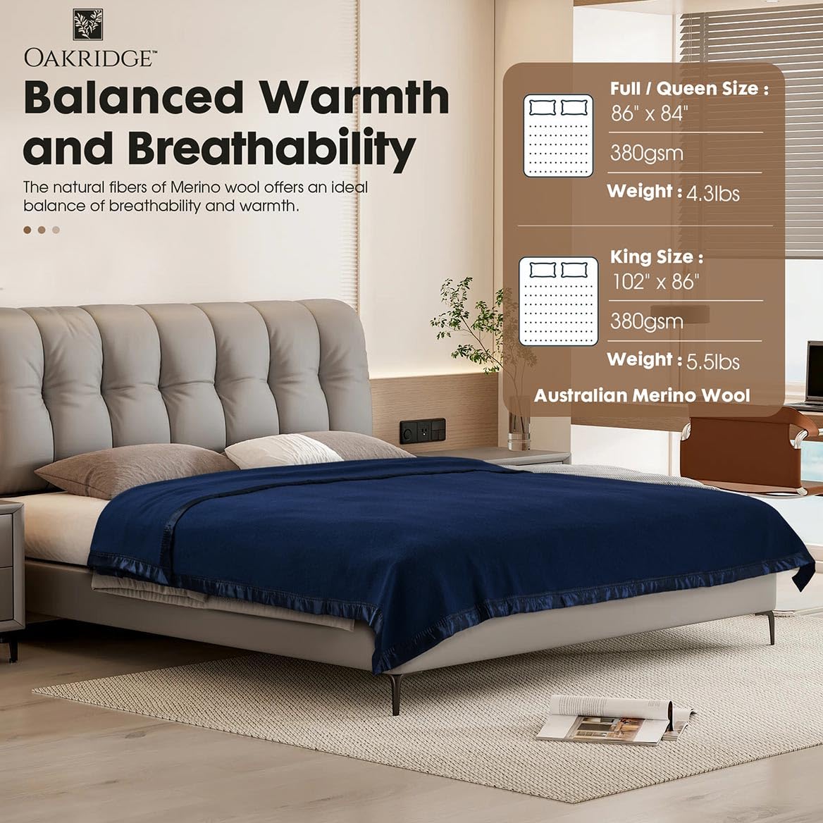 Heirloom Merino Wool Blanket - 100% Australian Wool with Vintage