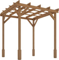 6.6' x 6.6' Outdoor Pergola with Stable Structure and Concrete Anchors