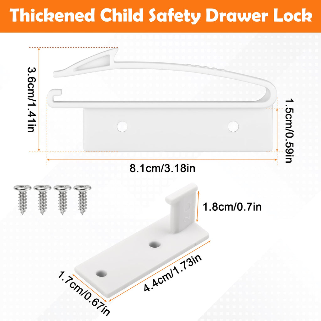 Upgraded Child Safety Locks, 8 Pack Baby Proofing Drawer Locks