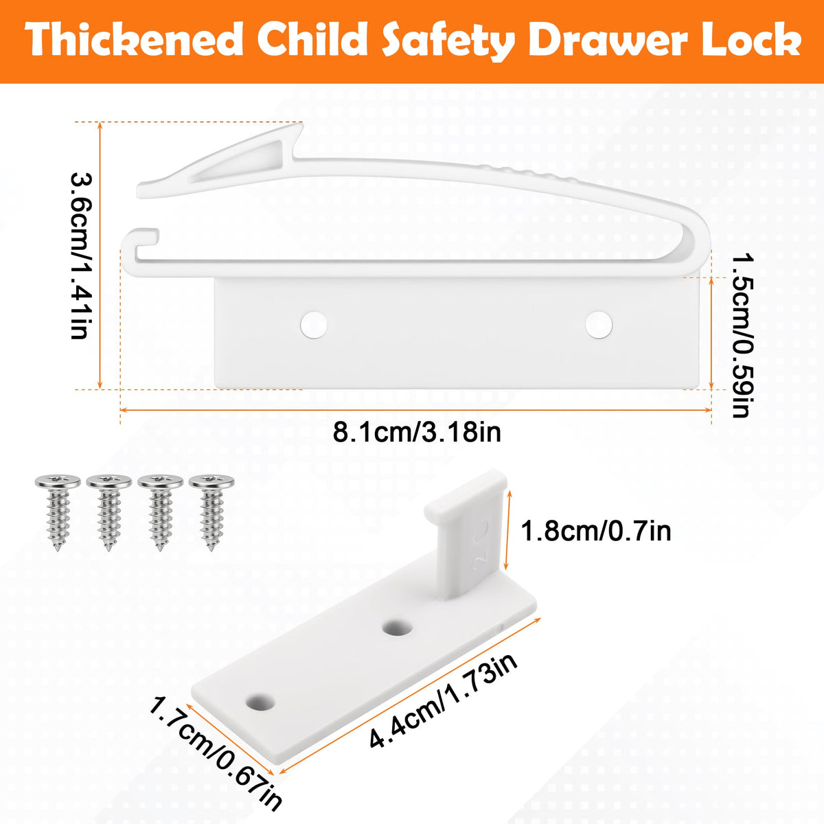 Upgraded Child Safety Locks, 8 Pack Baby Proofing Drawer Locks