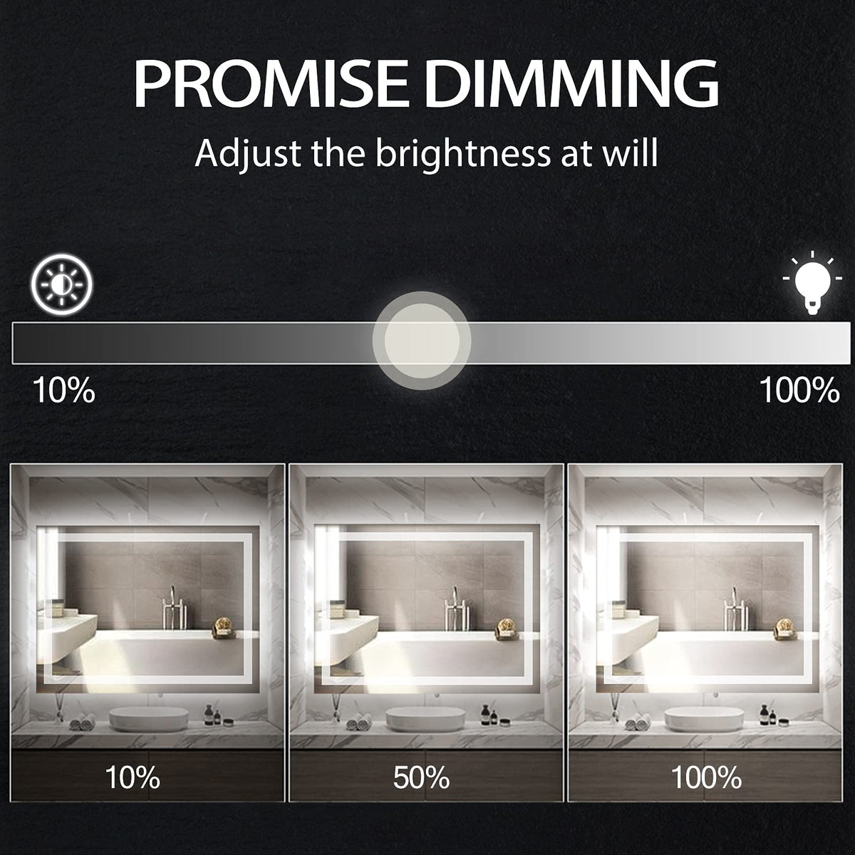 LED Bathroom Mirror, Vanity Mirror with Light for Wall 36"L x 28"W
