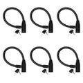 Child-Proof Refrigerator Lock for Kids & Adults - Lock for French Door Fridge and Cabinet (Small, Black, 6 Pack Keyed