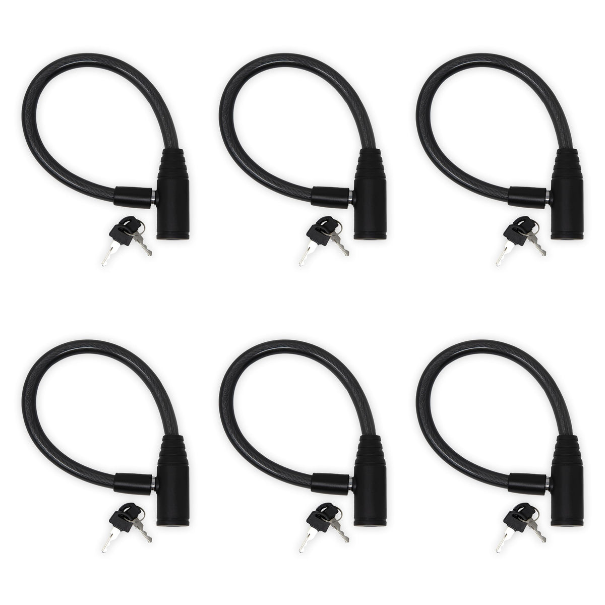 Child-Proof Refrigerator Lock for Kids & Adults - Lock for French Door Fridge and Cabinet (Small, Black, 6 Pack Keyed