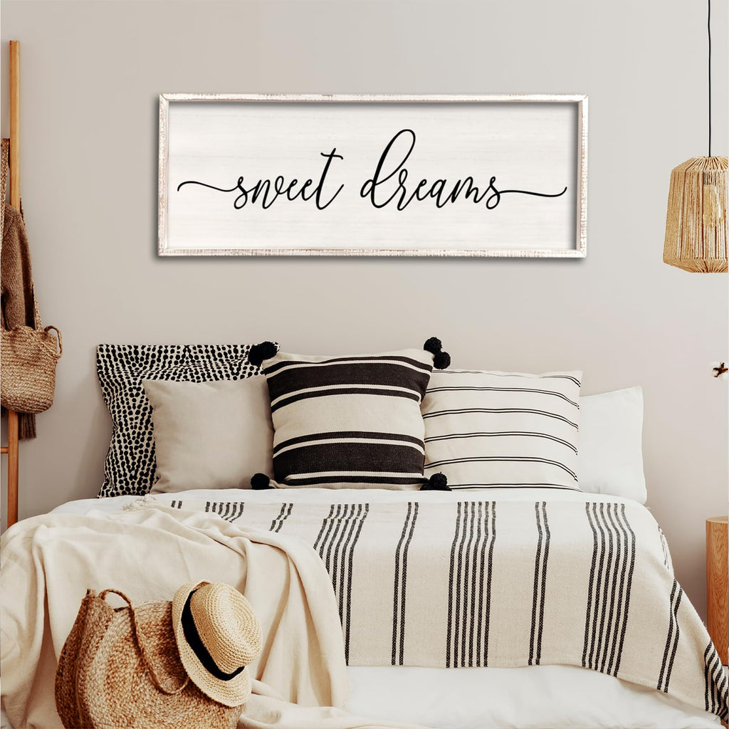 Master Bedroom Sweet Dreams Wall Decor Above Bed 40''×15'', White