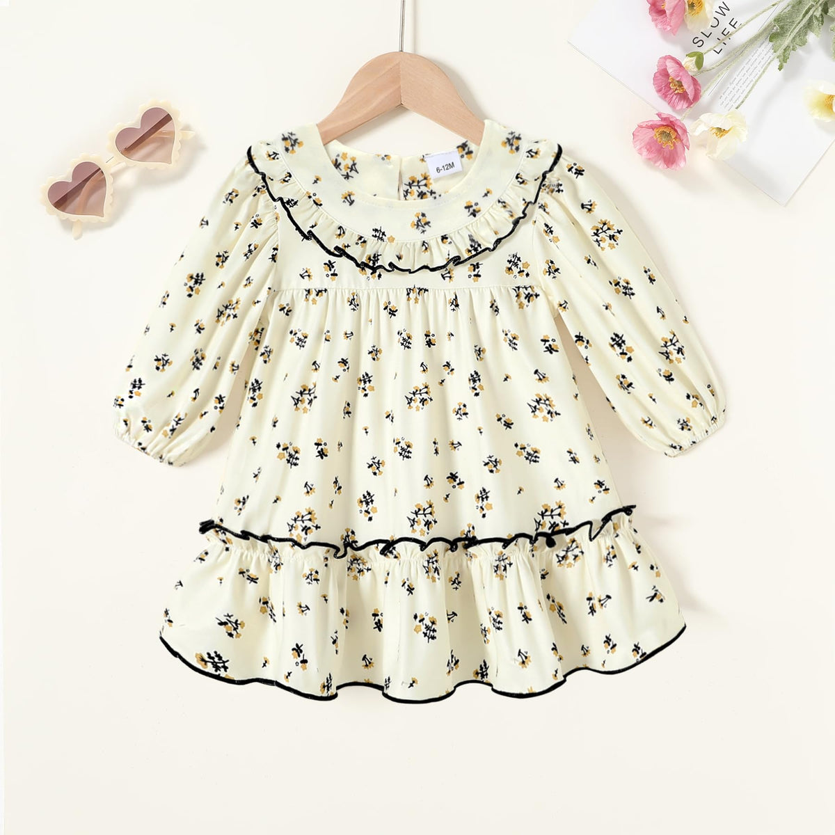 Baby Girl Dress Smocked Long Sleeve Toddler Fall Dresses