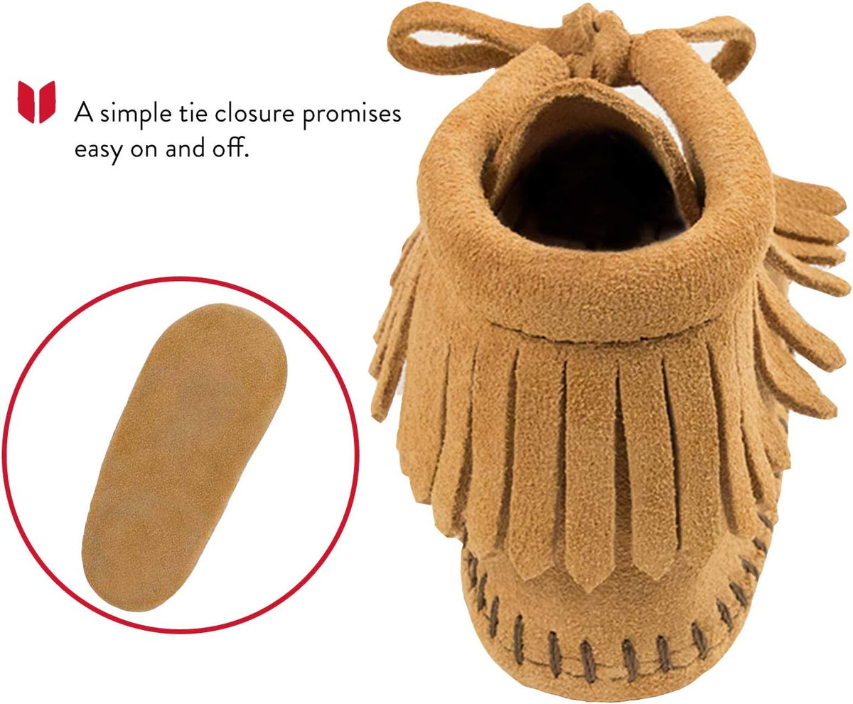 Suede Fringe Bootie (Infant/Toddler)
