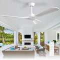 52-Inch White Three-Blade Outdoor Patio Ceiling Fan Without Light