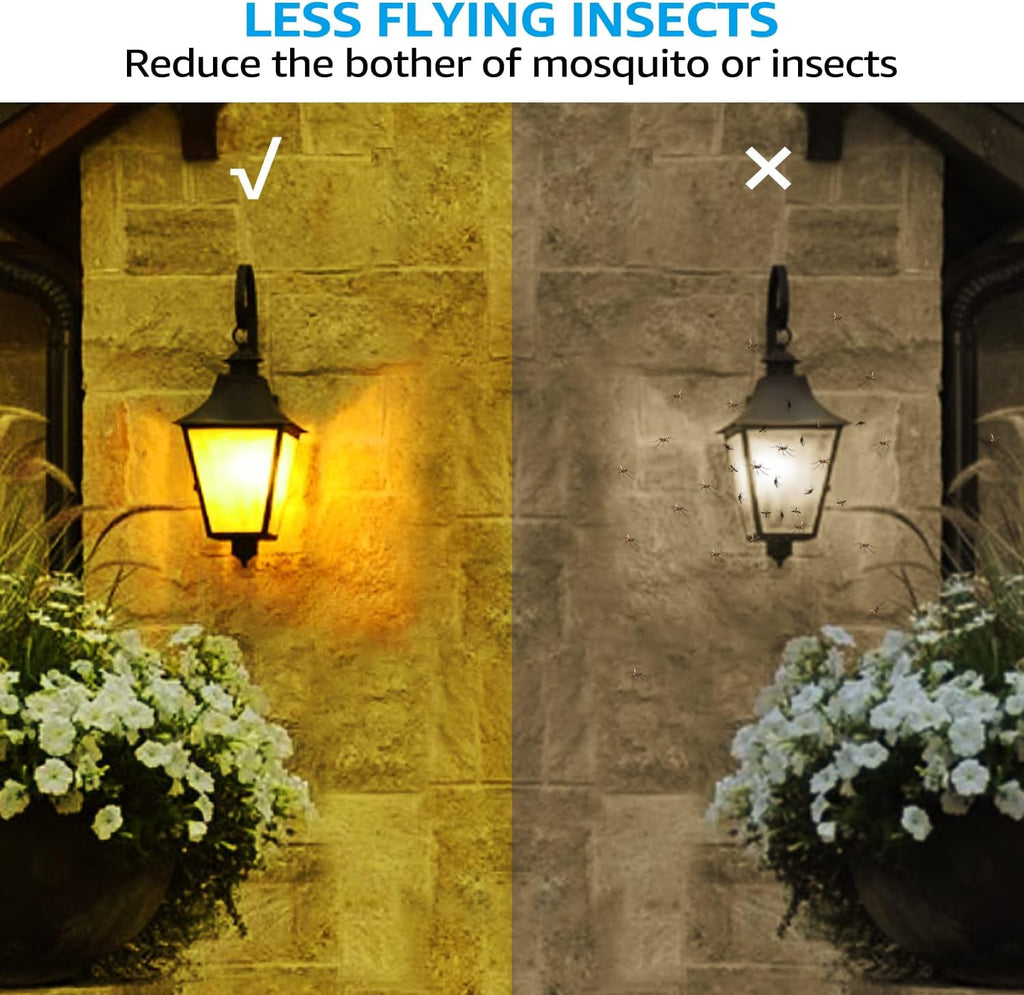 LED A19 Yellow Light Bulbs, E26 Base, UL Listed