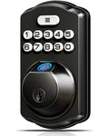 Fingerprint Door Lock, Keypad Deadbolt, Matte Black