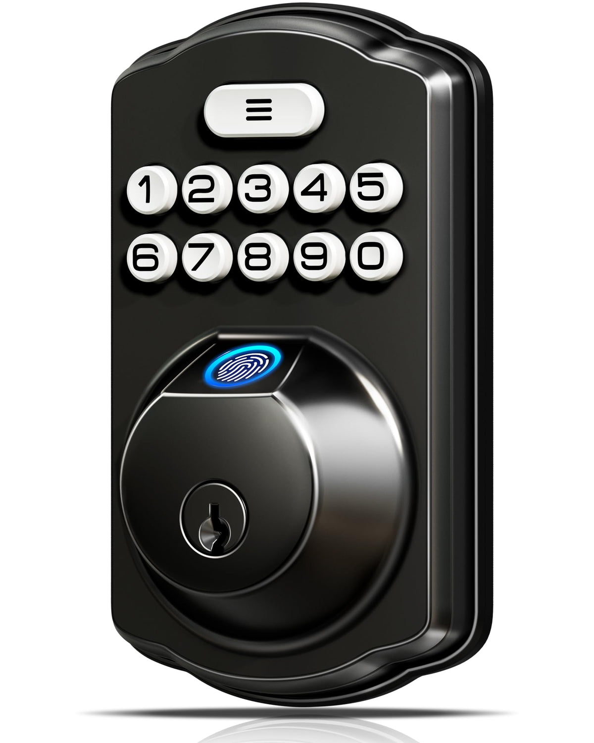 Fingerprint Door Lock, Keypad Deadbolt, Matte Black