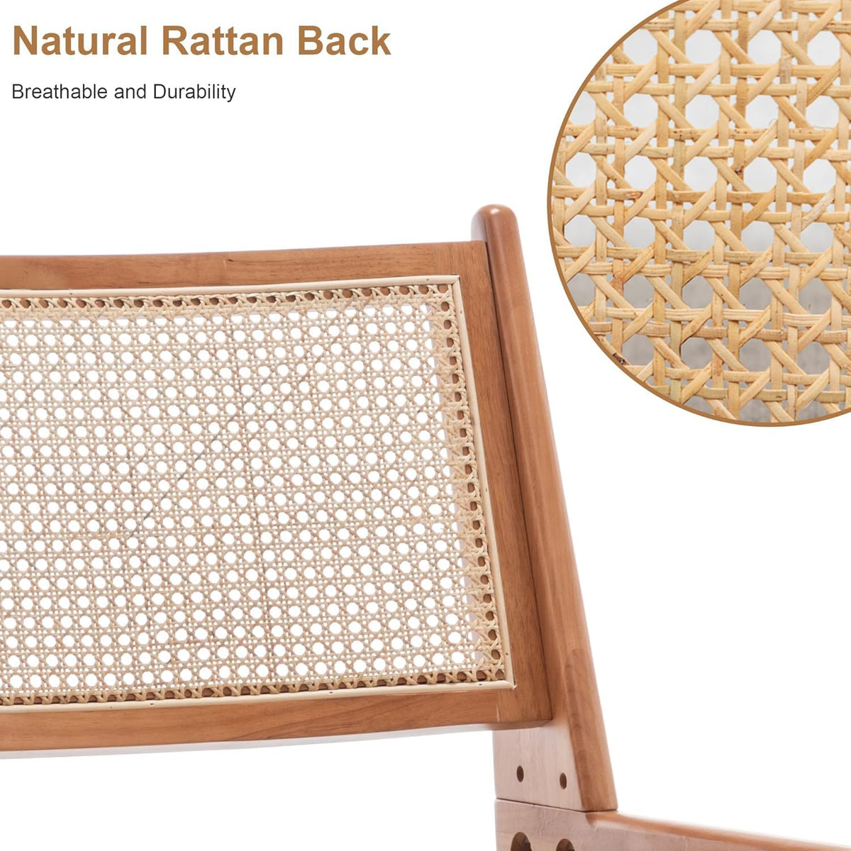 Rattan Chair Mid Century Modern Accent Chair for Reading Living Room Home Bedroom