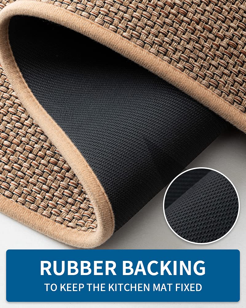 Kitchen Rugs and Mats, Washable Non-Skid Kitchen Mats for Floor, Large Runner Rugs Floor, Front of Sink, Hallway