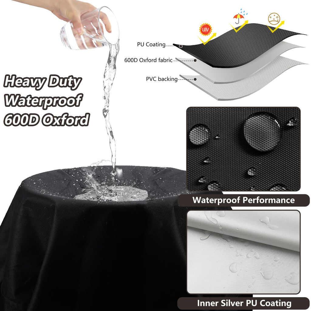 Zero Gravity Chair Cover XL, Outdoor Heavy Duty 600D Waterproof Zero Gravity Lounge Chair Cover, Patio Folding Zero