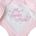 Personalized Baby Blanket Quilt with Name, Custom Embroidered Monogrammed and Bow Nursery Blankets Heirloom Quilt
