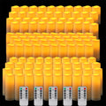 120 Pack Waterproof Outdoor Flameless Candles, Battery Operated Flickering LED Candles with Remote Control and Timer