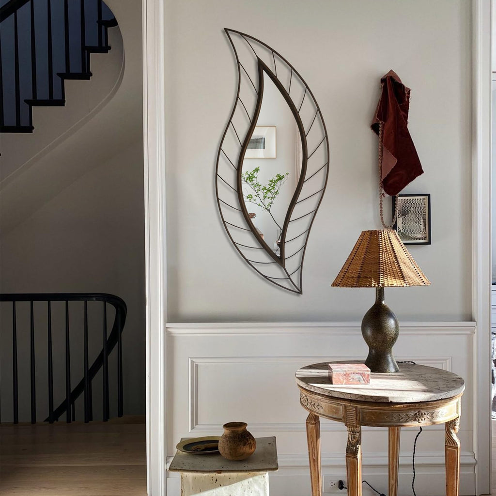 Rustic Mirrors for Wall, 45" x 18.5" Modern Mirror for Vanity