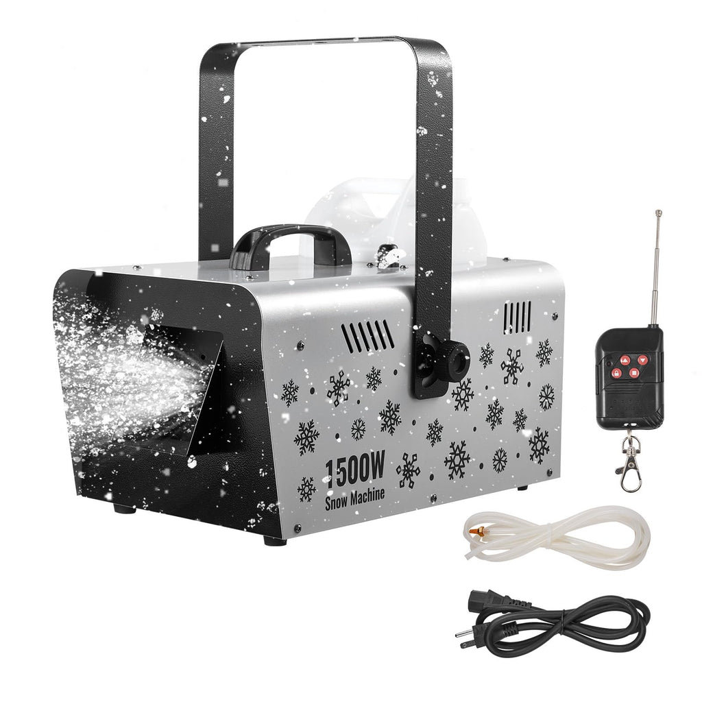 Snow Machine, 1500W Handheld/Hanging Snow Maker By Wireless Remote Control, Portable Snowmaking Machine, High Output