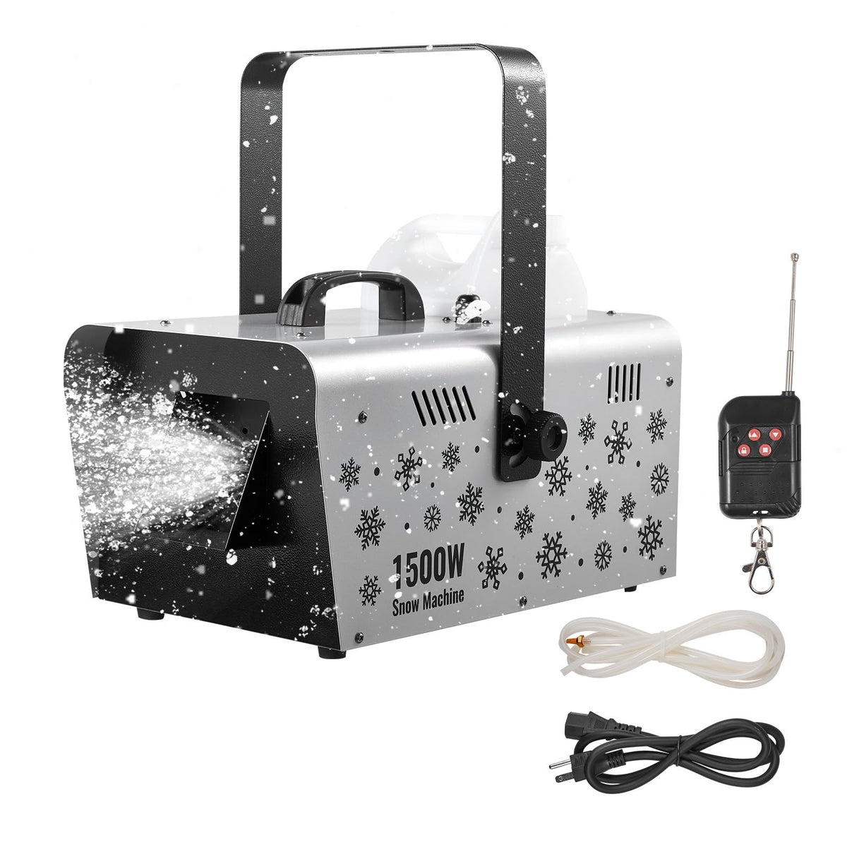 Snow Machine, 1500W Handheld/Hanging Snow Maker By Wireless Remote Control, Portable Snowmaking Machine, High Output