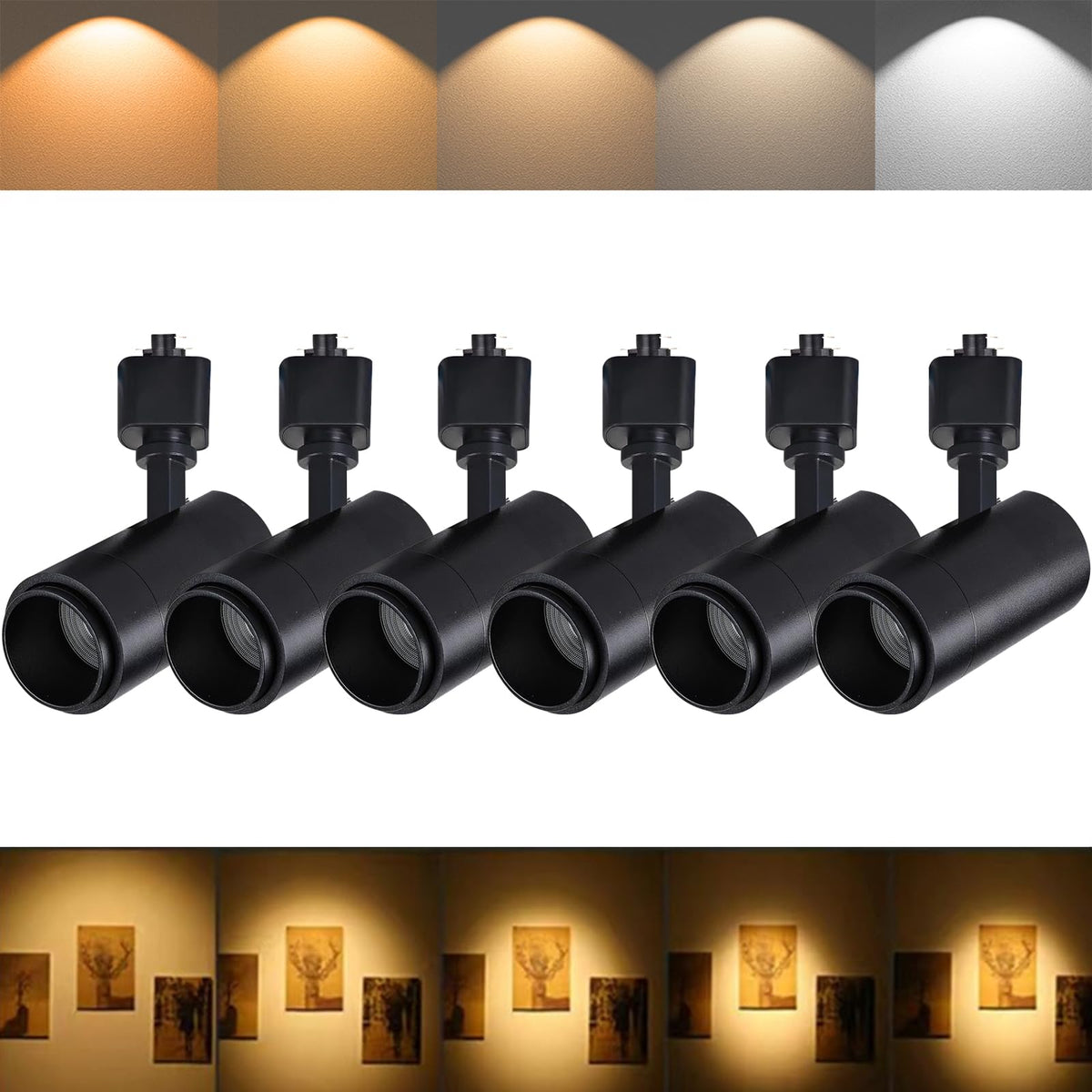 Track Lighting Heads 12W H-Type LED Track Light Heads,Black
