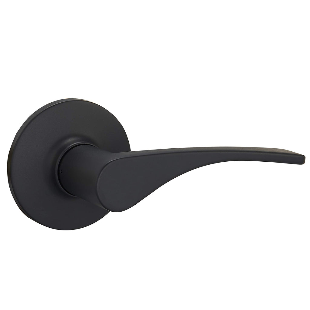 Victorian Easy Installation Passage Door Lever, Matte Black, 1-Pack