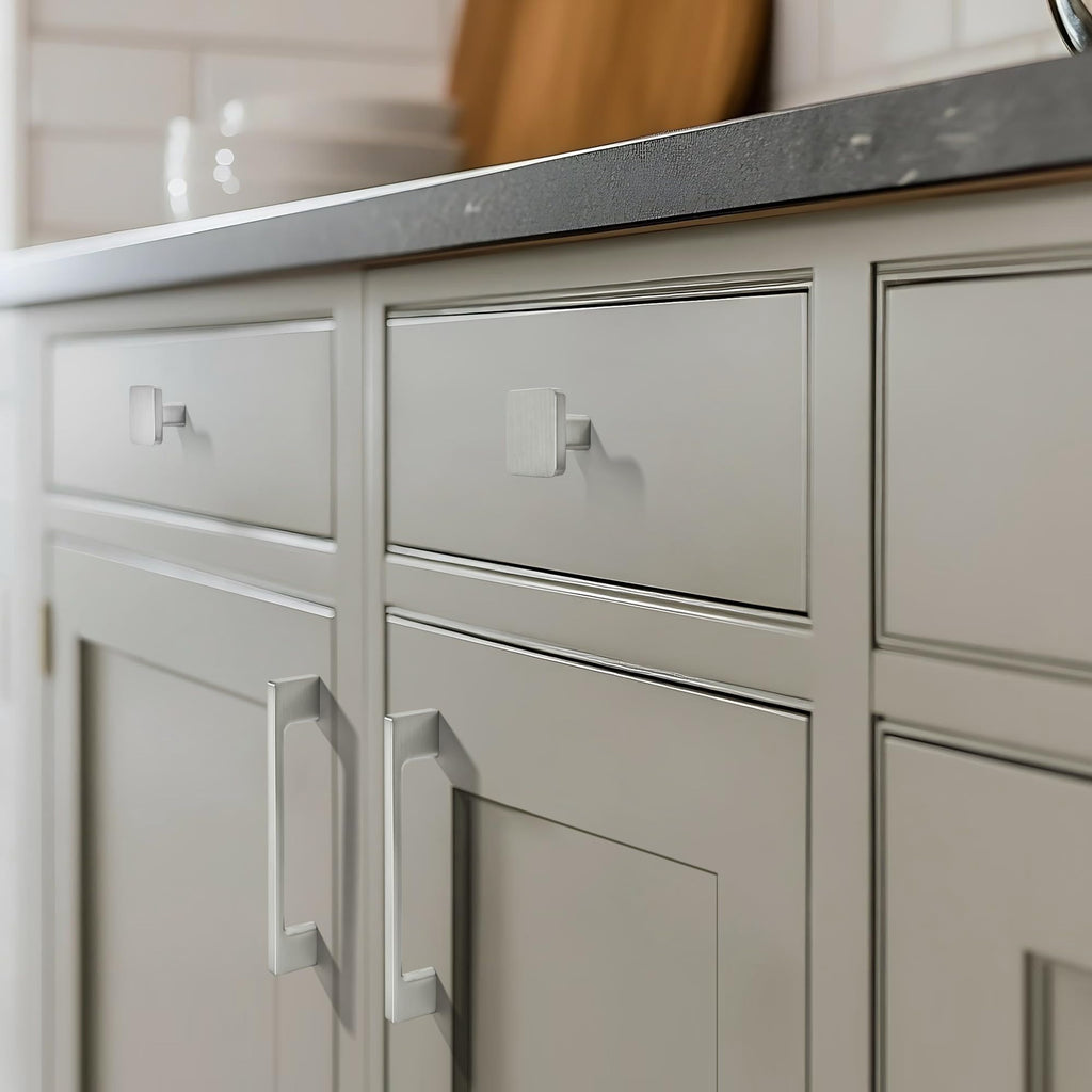 10 Pack Classic Cabinet Handles-3"/76mm Screw Spacing Brushed Nickel Furniture Hardware Handles Cabinets Bedroom