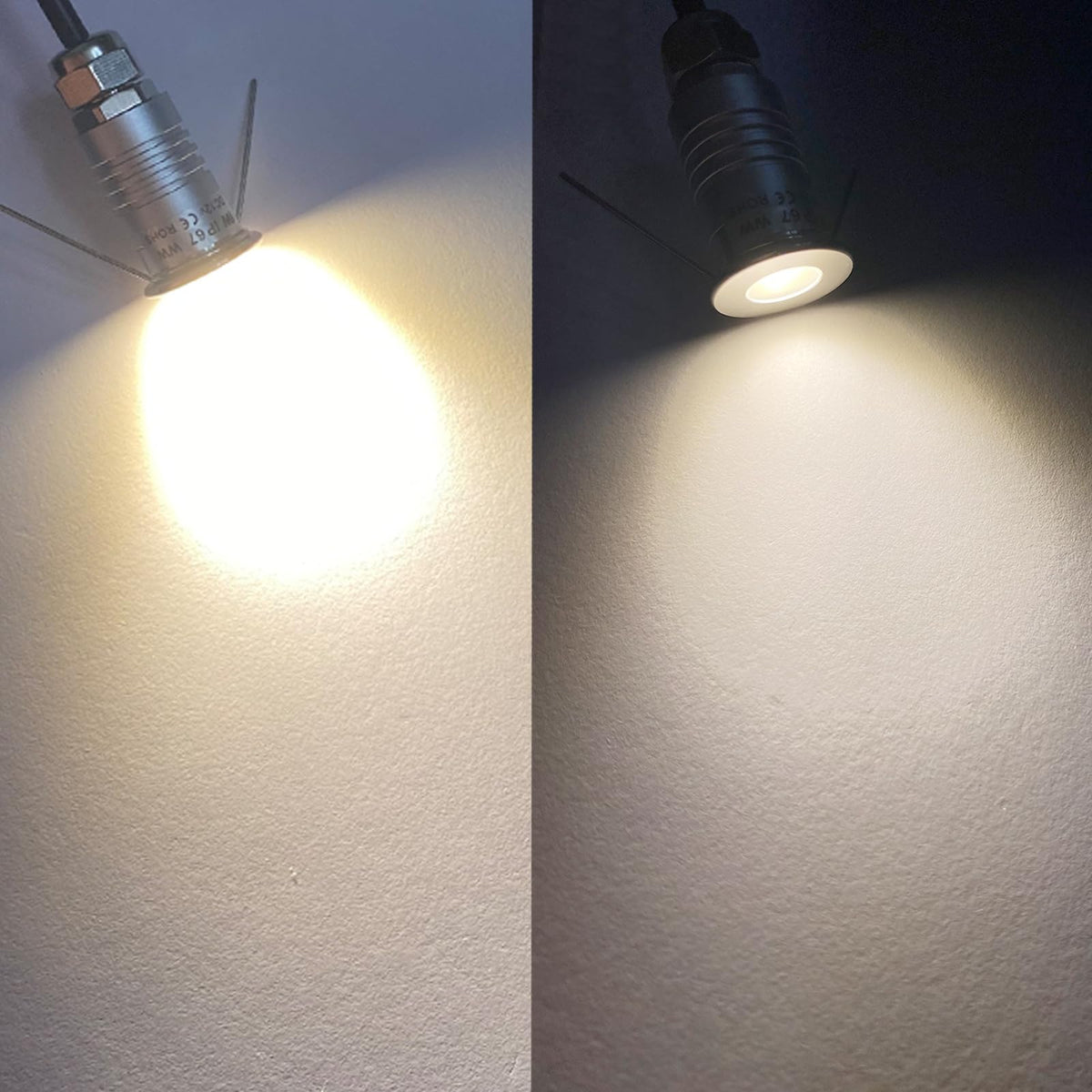 LED Mini In-Ground Starlight, 1W 12V DC Low Voltage Recessed Well Light, IP67 Waterproof, Buried Underground Marker