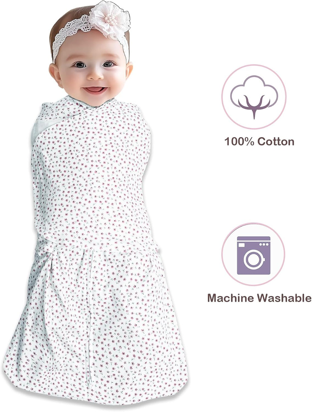 Sleep Sack Swaddle 2 Pack, Way Adjustable, Organic Cotton