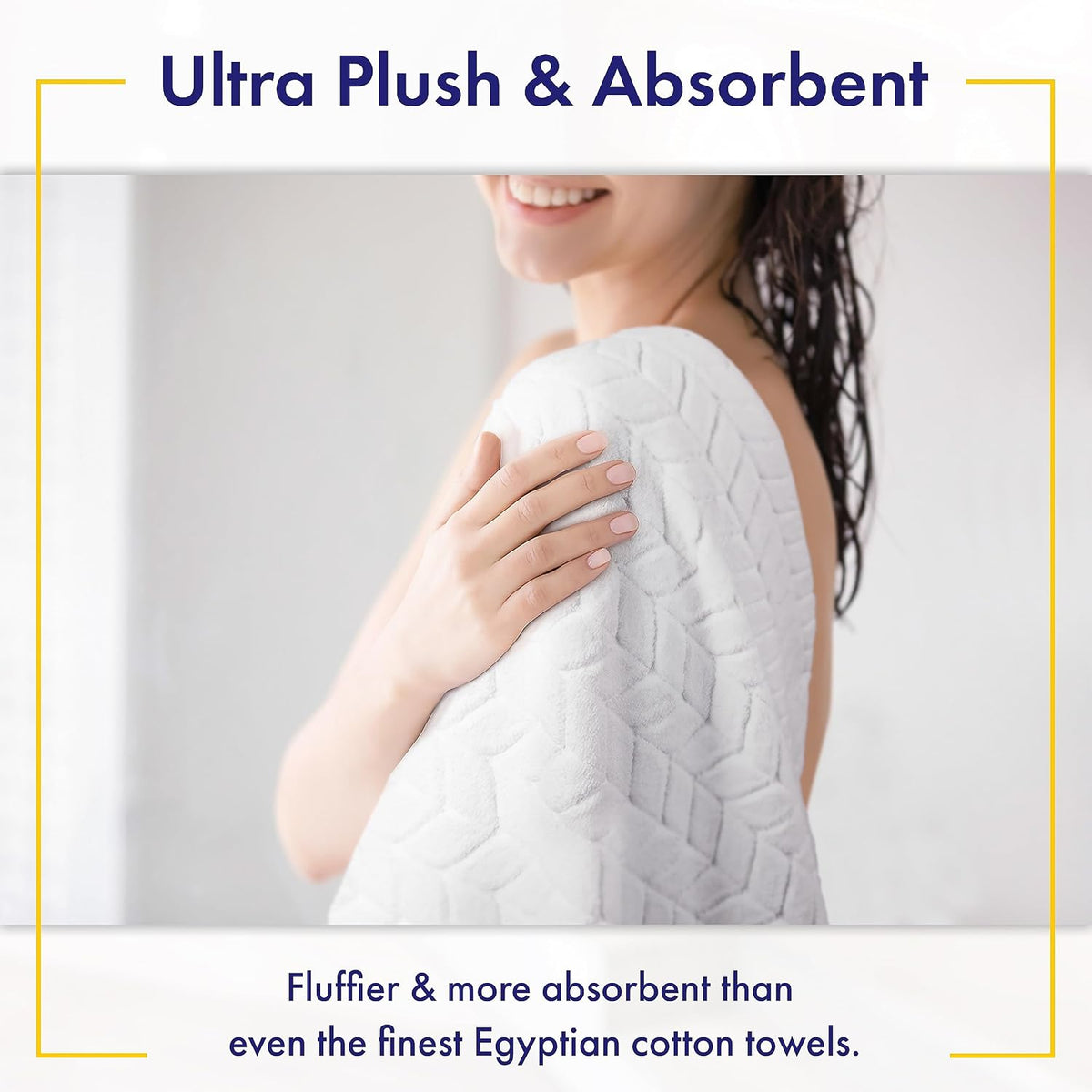 Ultra Soft & Stylish 700 GSM Luxury Bath Towels - 100% Zero-Twist, Long-Staple Cotton - Remarkably Absorbent & Quick