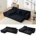 104.33" Modern L Shaped Sectional Couch with Soft Corduroy Fabric and Steel Frame, No Assembly Modular Convertible