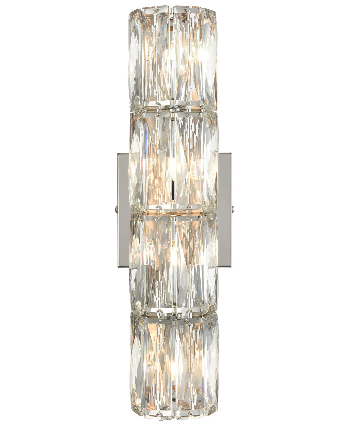 Four-Light Chrome Crystal Wall Sconce with a Refined Look